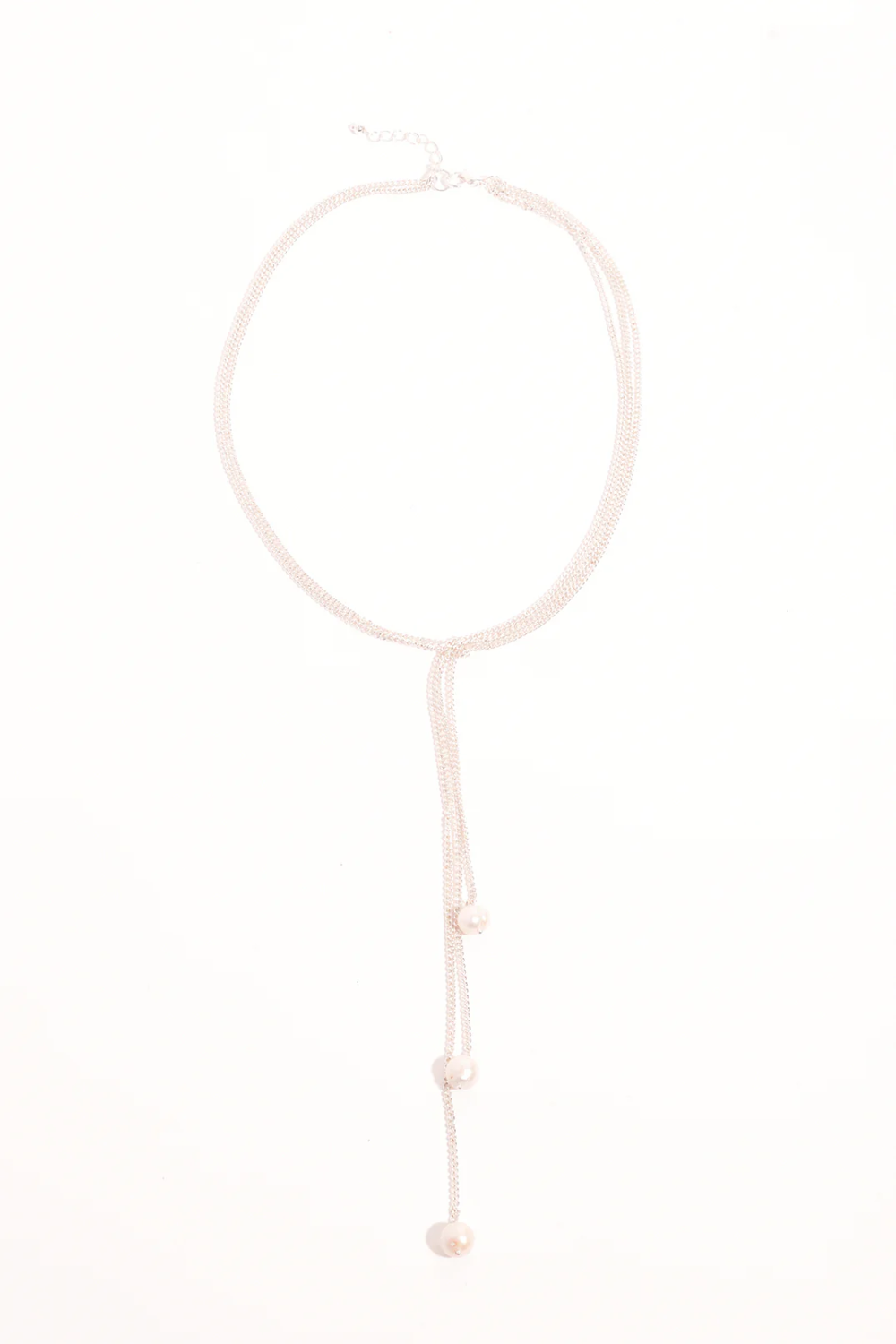 Adorne Knotted Y Drop Pearl Necklace AND2630