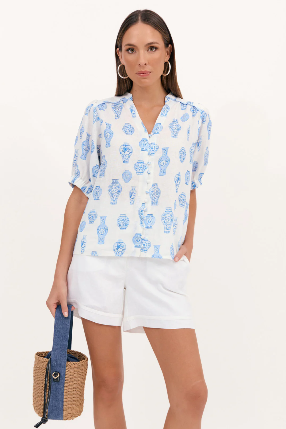 Adorne Alexa Denim Weave Mini Basket AXD1926