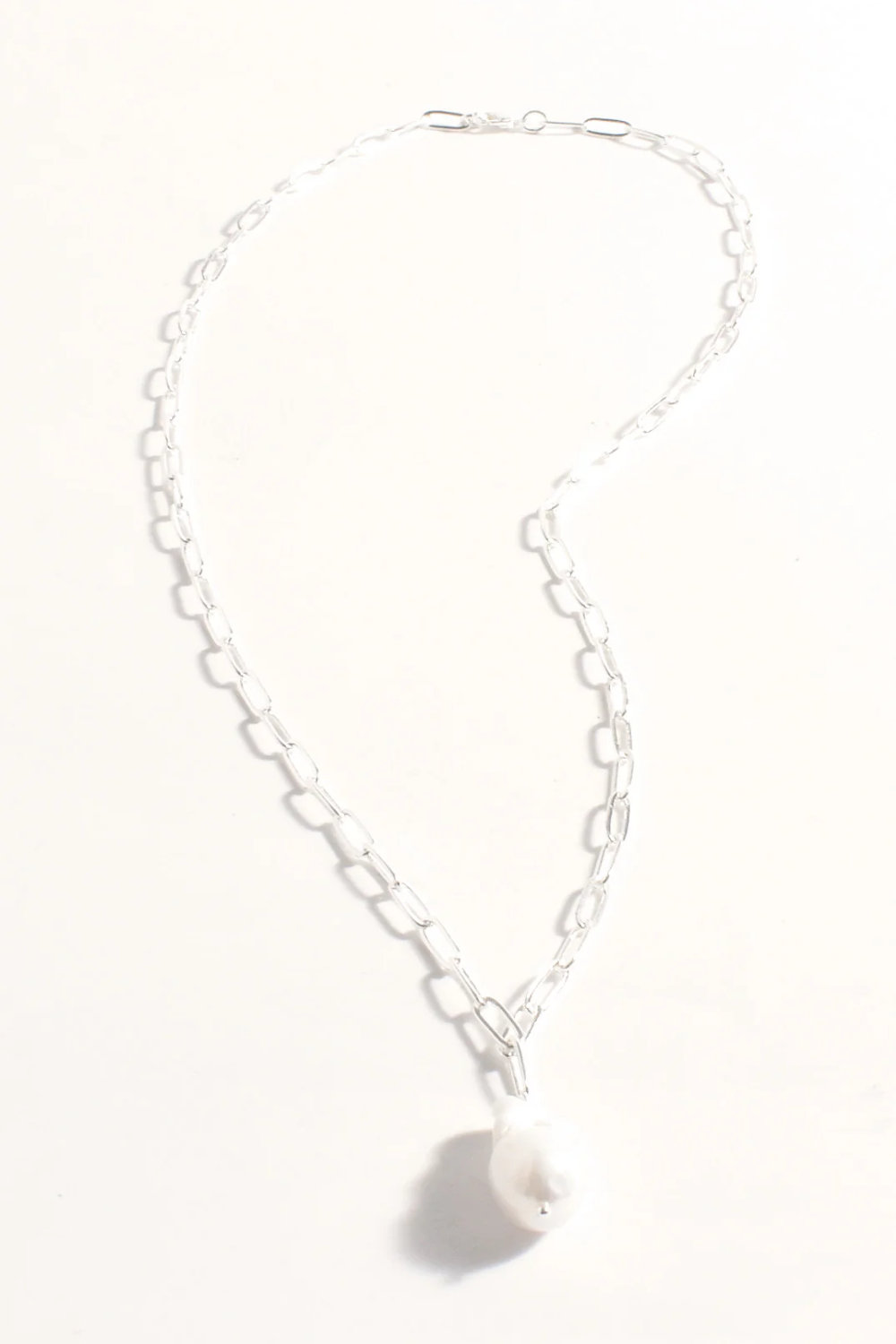 Adorne Mid Length Freshwater Pearl Necklace - Silver AND2604CREASILV