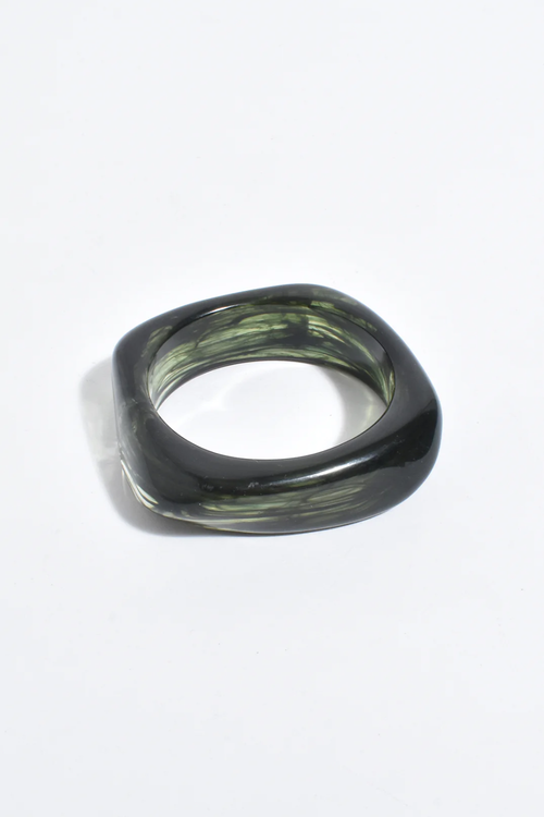 Adorne Resin Stacking Bangles - Dark Green ACD1640