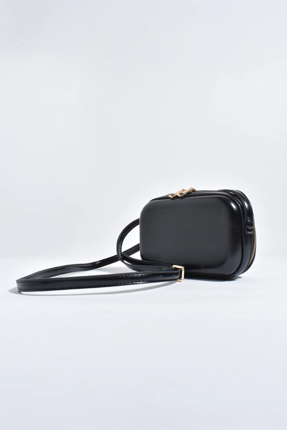 Adorne Cara Curved Camera Crossbody Bag - Black AXD1966