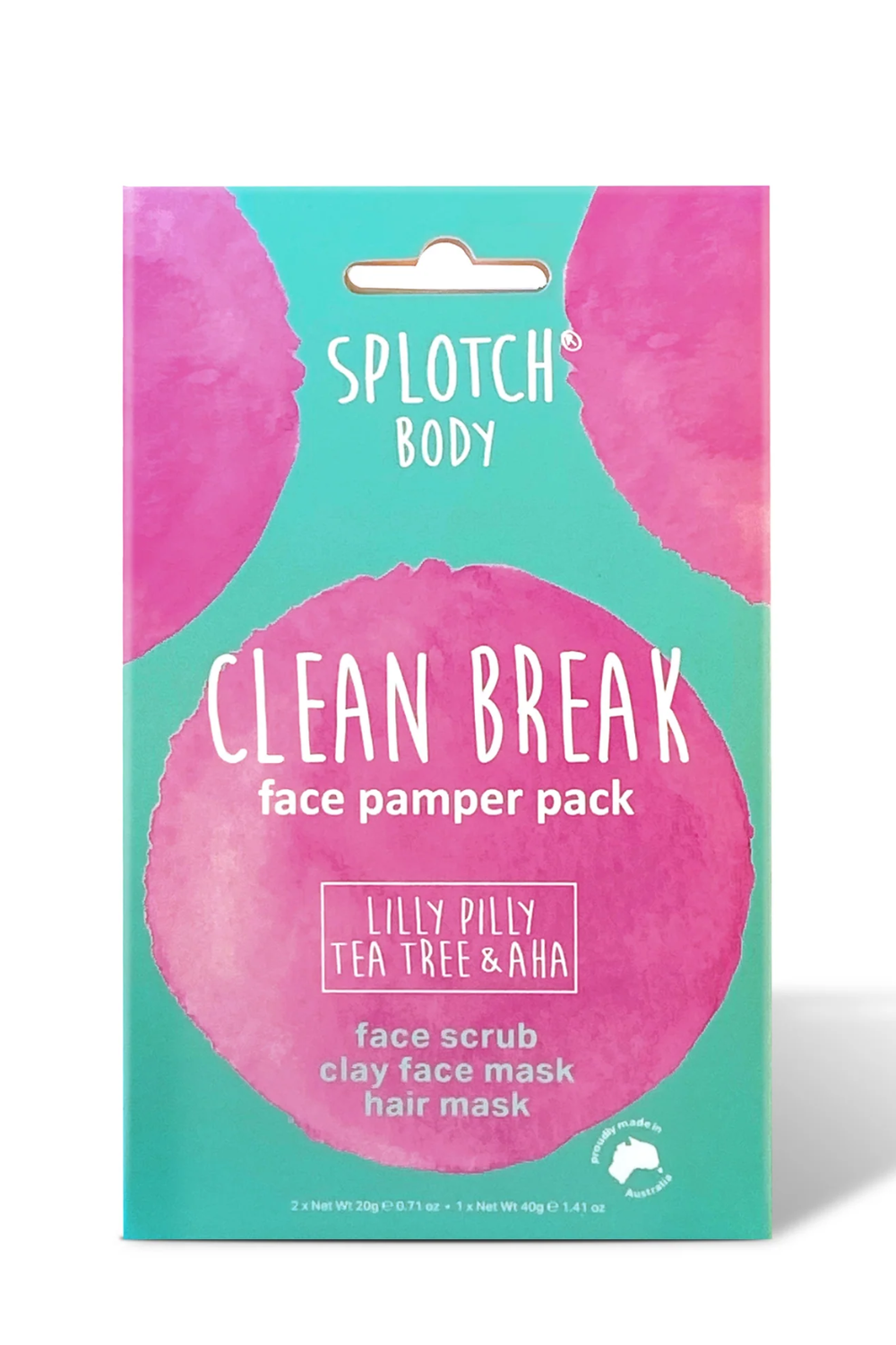 Splotch Body Lilly Pilly Tea Tree & AHA Clean Break Face Pamper Pack