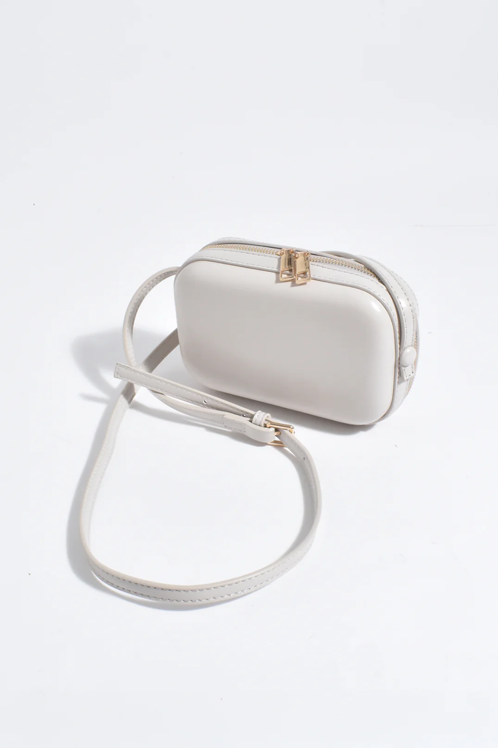 Adorne Cara Curved Camera Crossbody Bag - Stone AXD1966