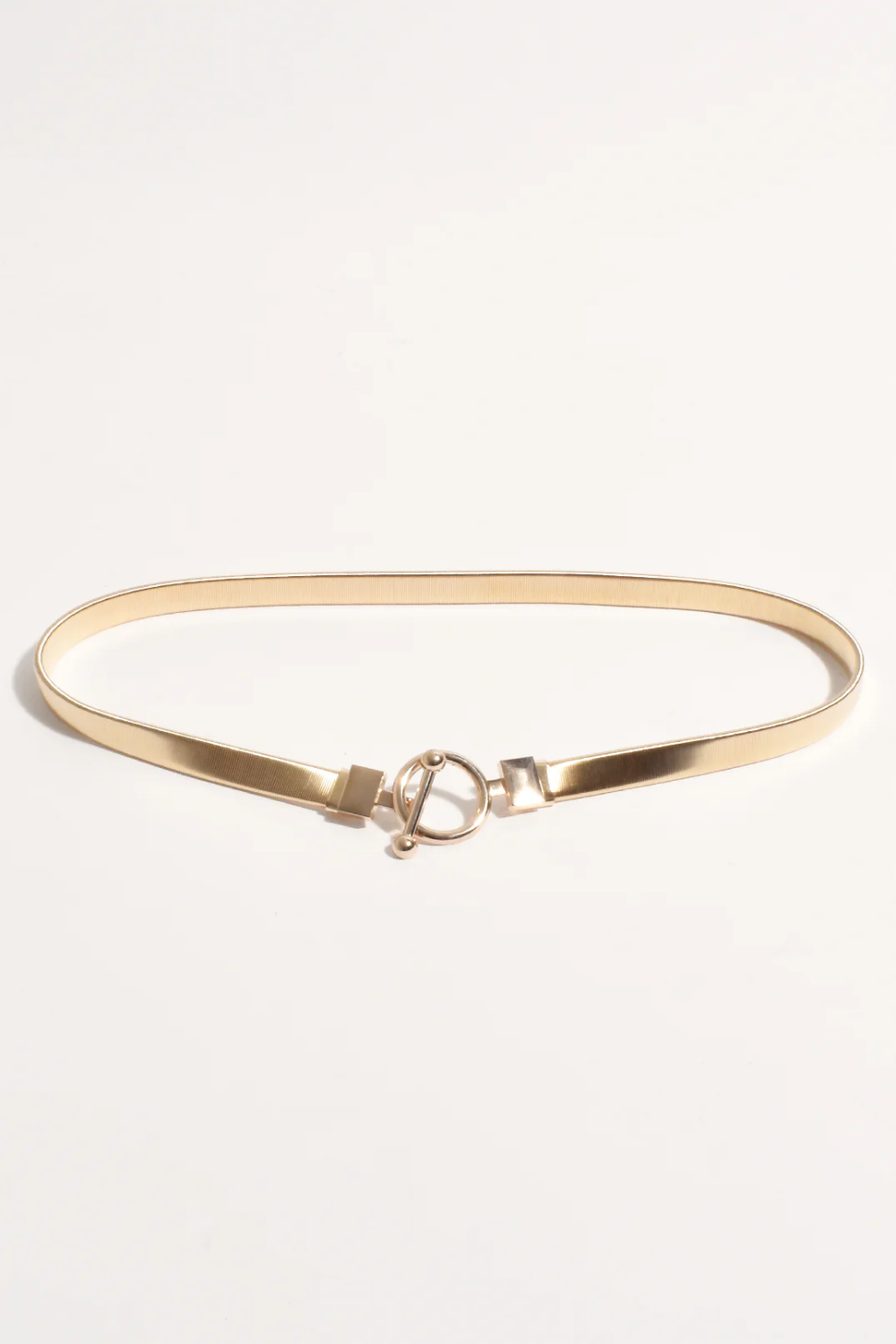 Adorne Toggle Slinky Metal Event Waist Belt - Gold ABD0113