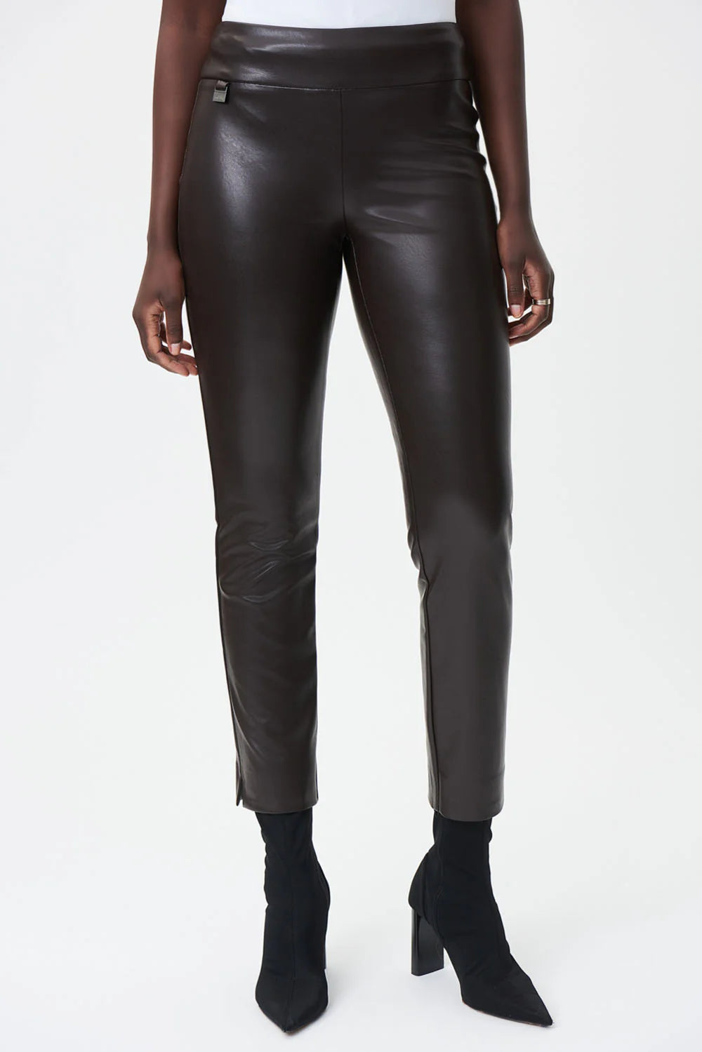 Joseph Ribkoff High-waisted Faux Leather Trousers Style 223196