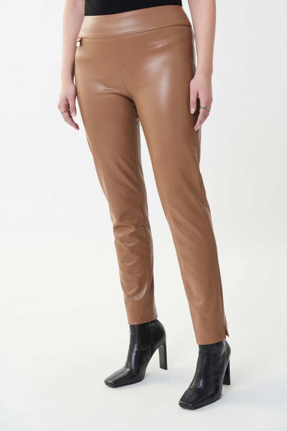 Joseph Ribkoff High-waisted Faux Leather Trousers Style 223196