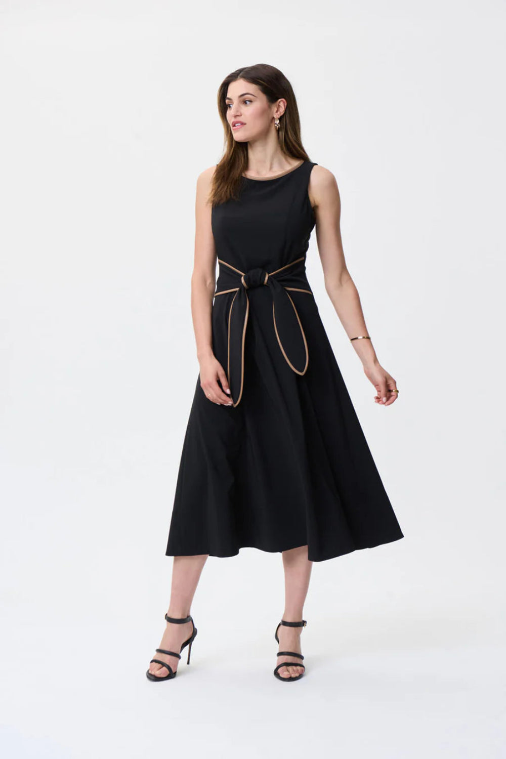 Joseph Ribkoff Midi A-line Belted Dress 231214