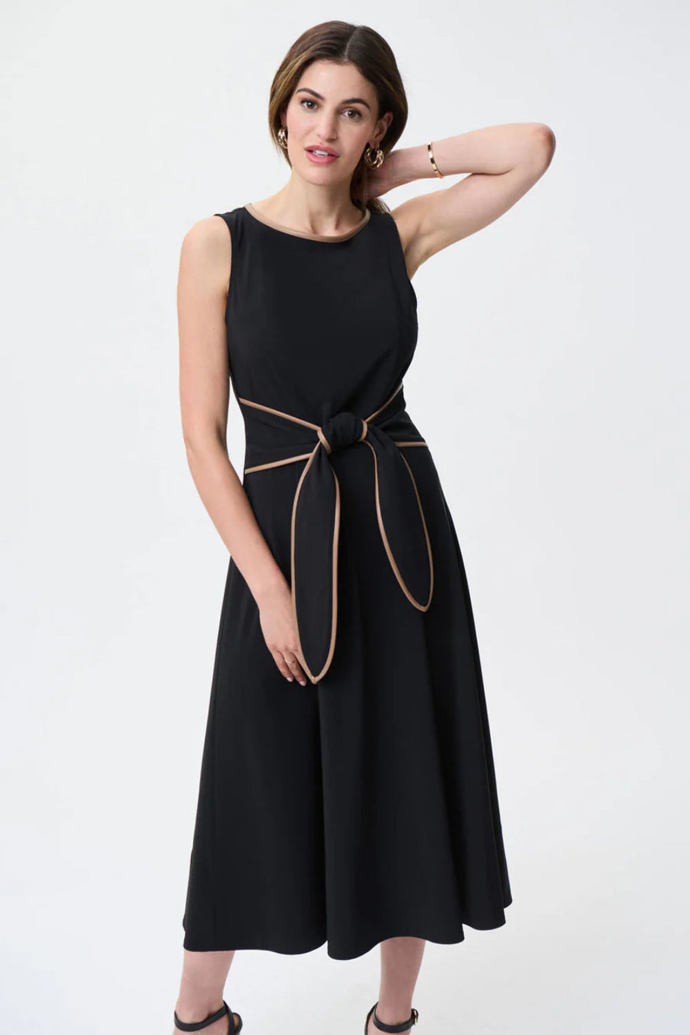 Joseph Ribkoff Midi A-line Belted Dress 231214