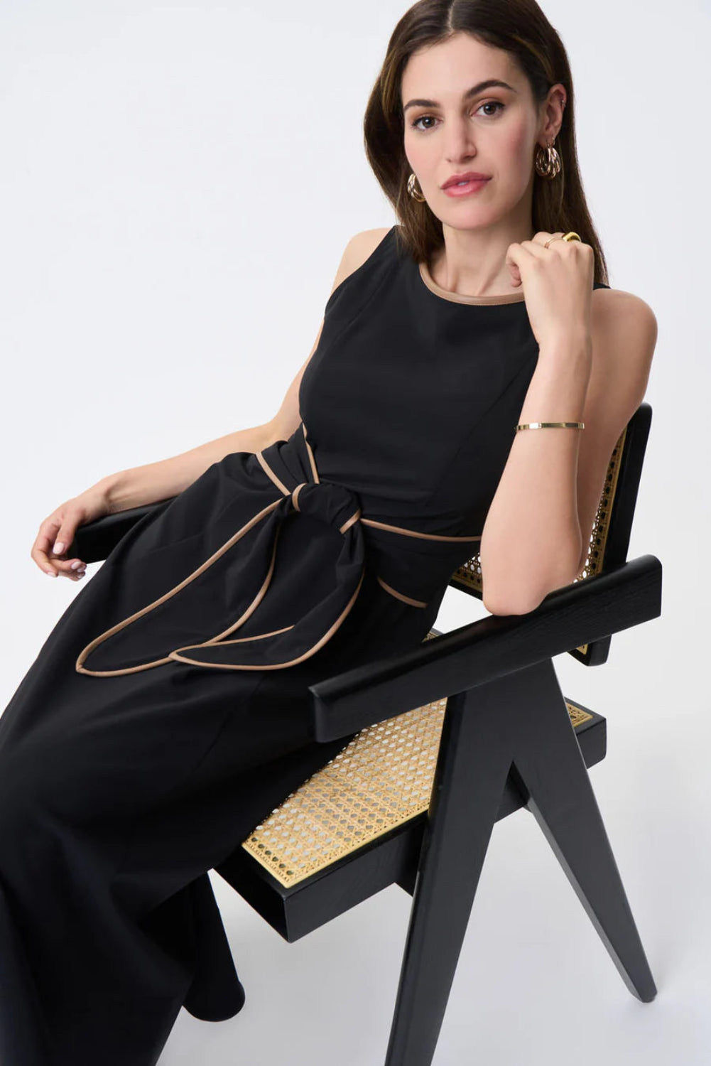 Joseph Ribkoff Midi A-line Belted Dress 231214
