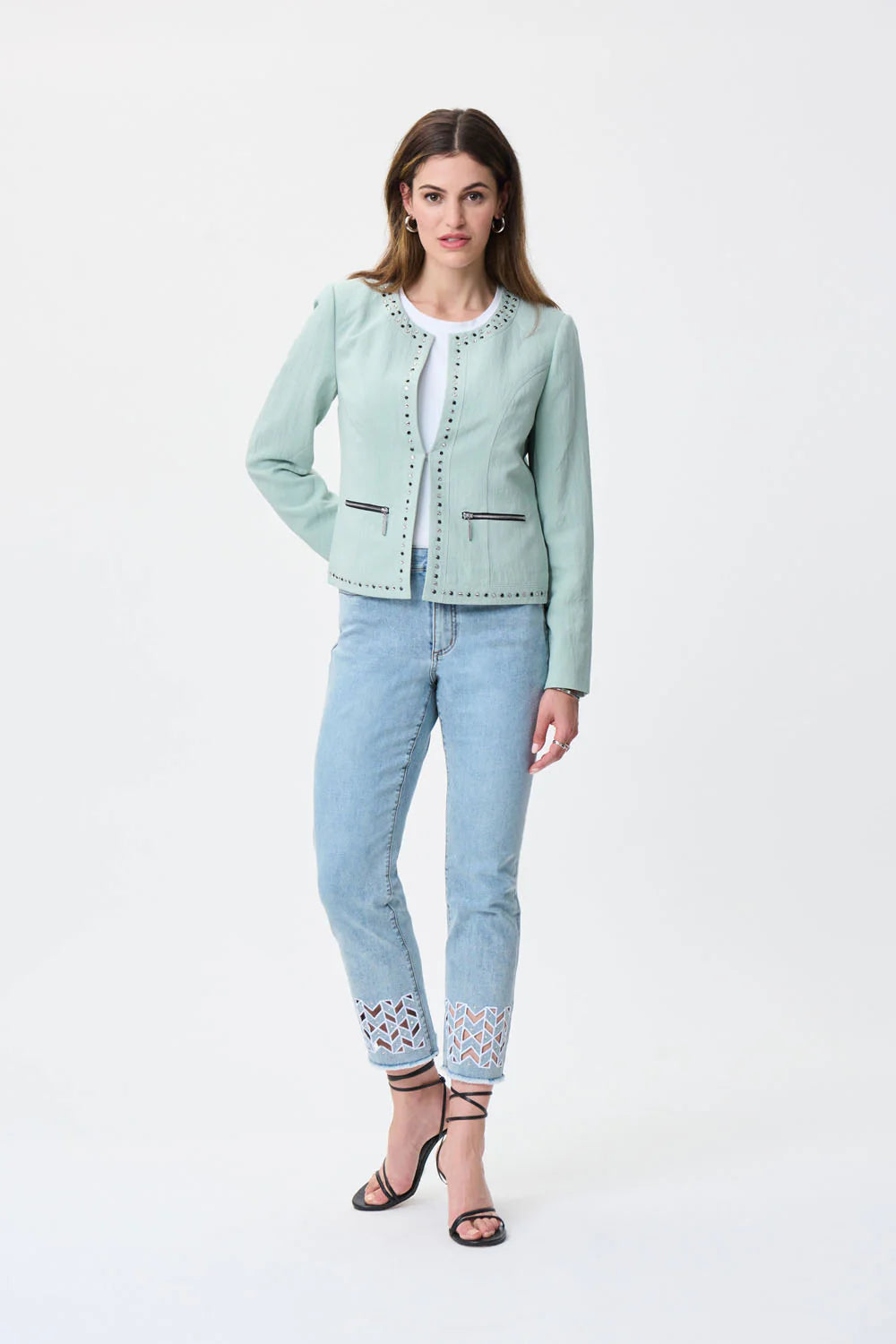 Joseph Ribkoff Cropped High-waisted Jeans 231923