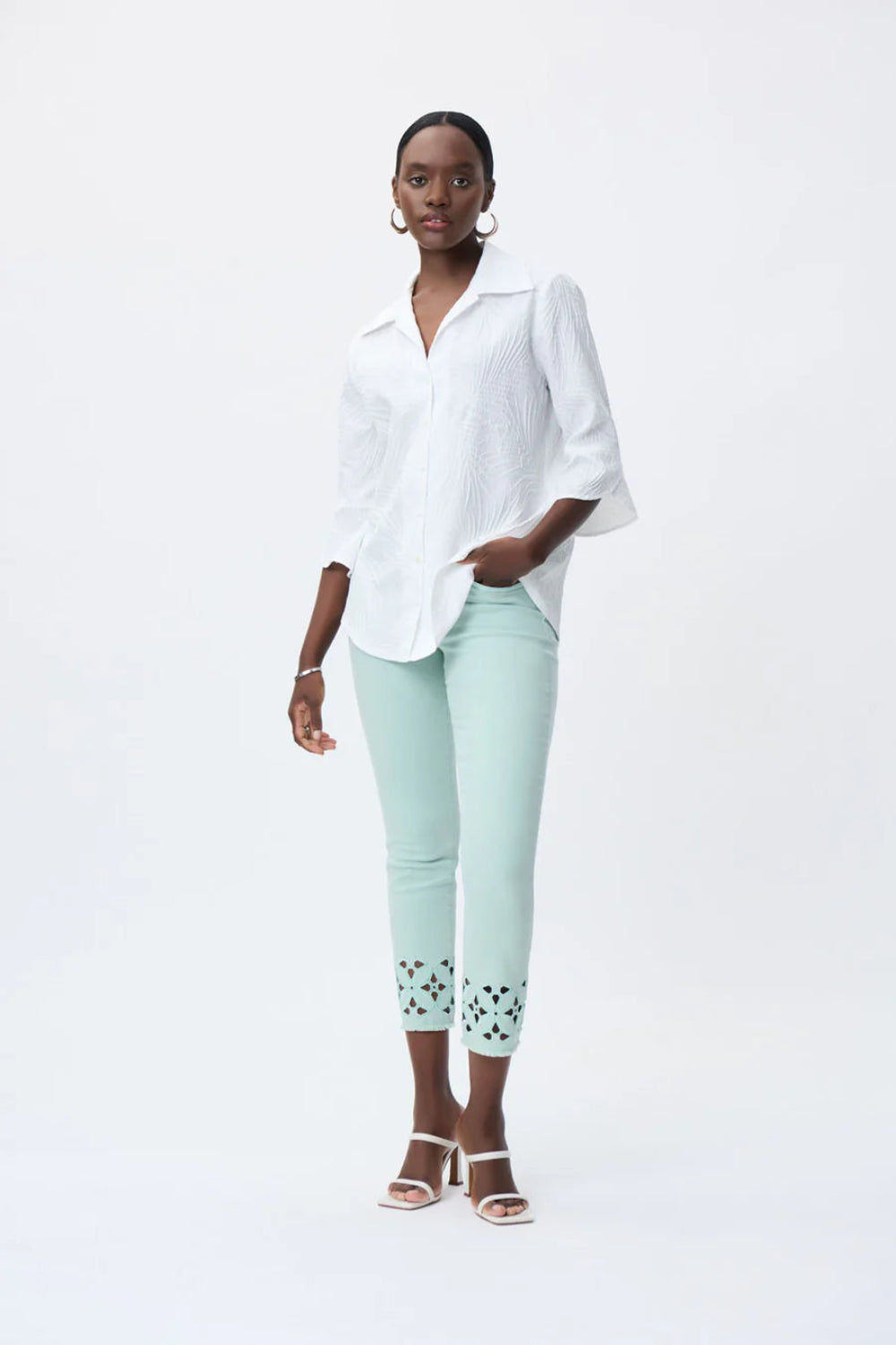 Joseph Ribkoff  Mint Slim Cropped Jeans 231960