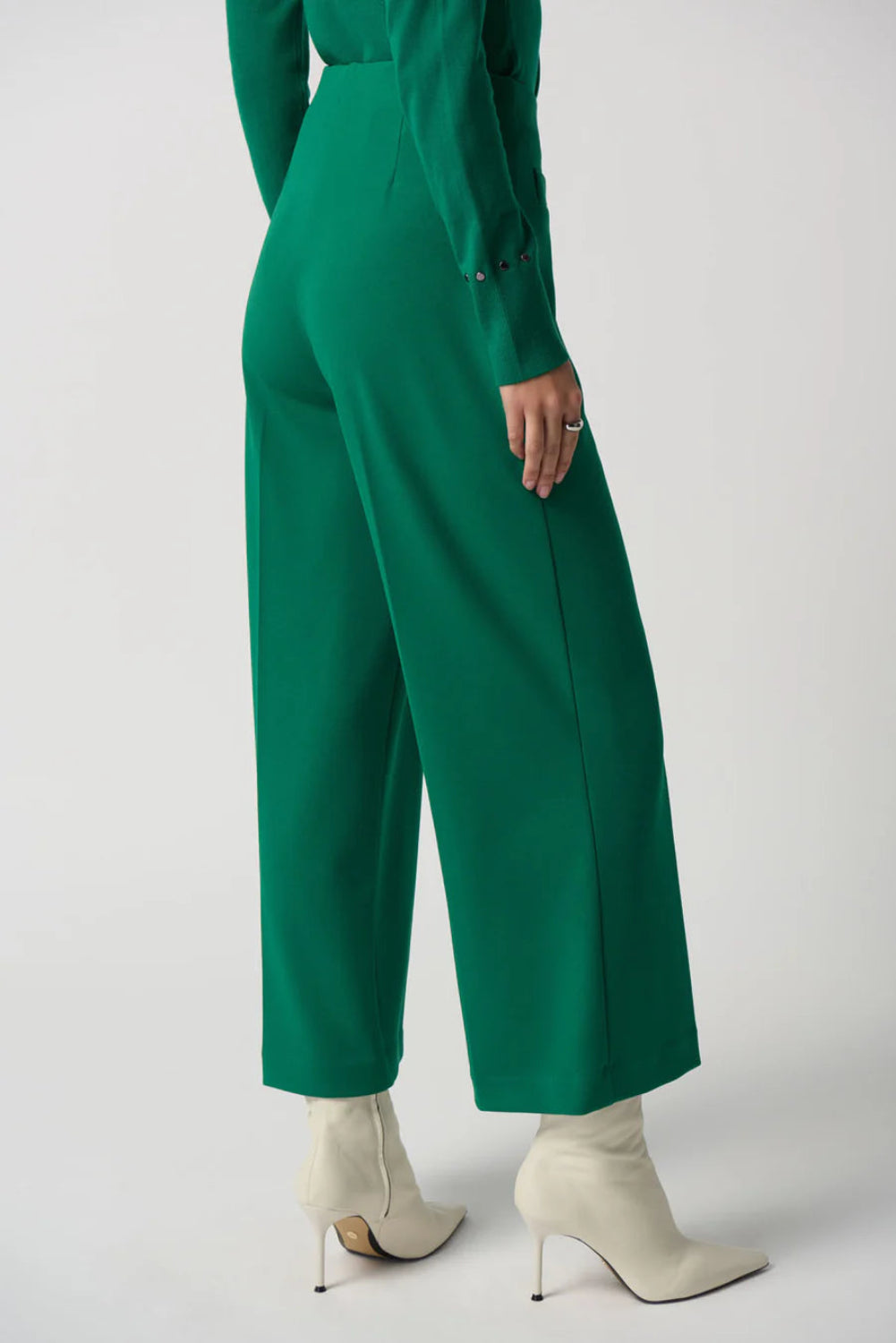 Joseph Ribkoff Kelly Green High-Rise Wide-Leg Pants 233098