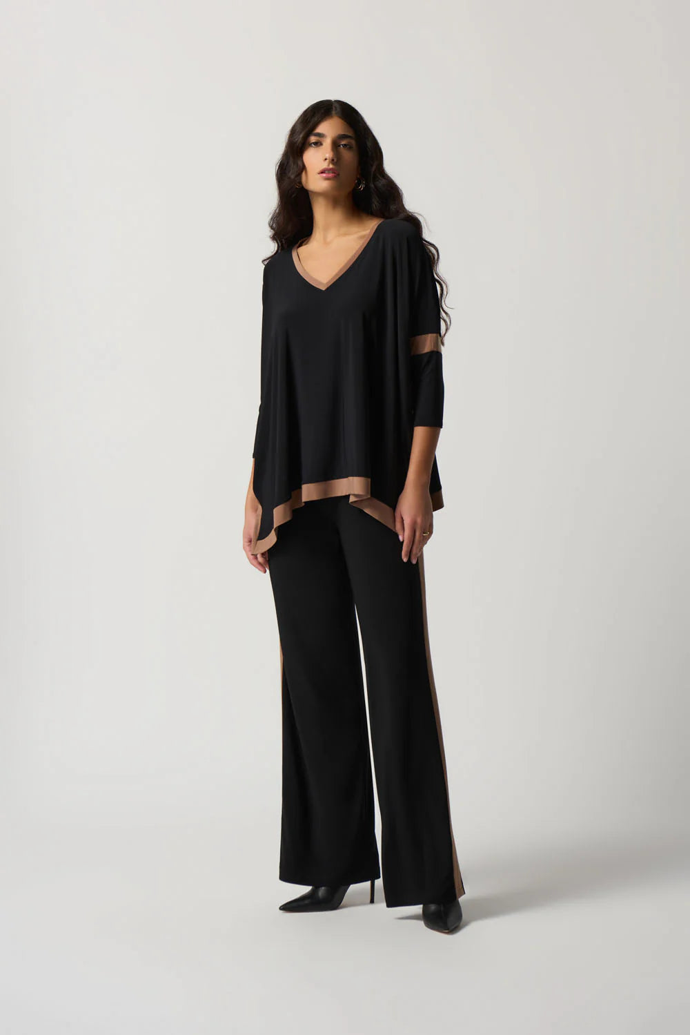 Joseph Ribkoff Colour-Block V-Neck Top 233101