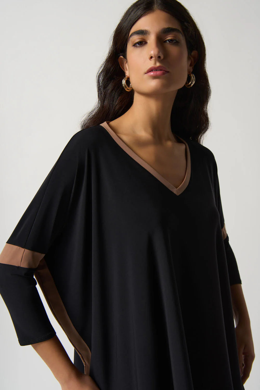Joseph Ribkoff Colour-Block V-Neck Top 233101