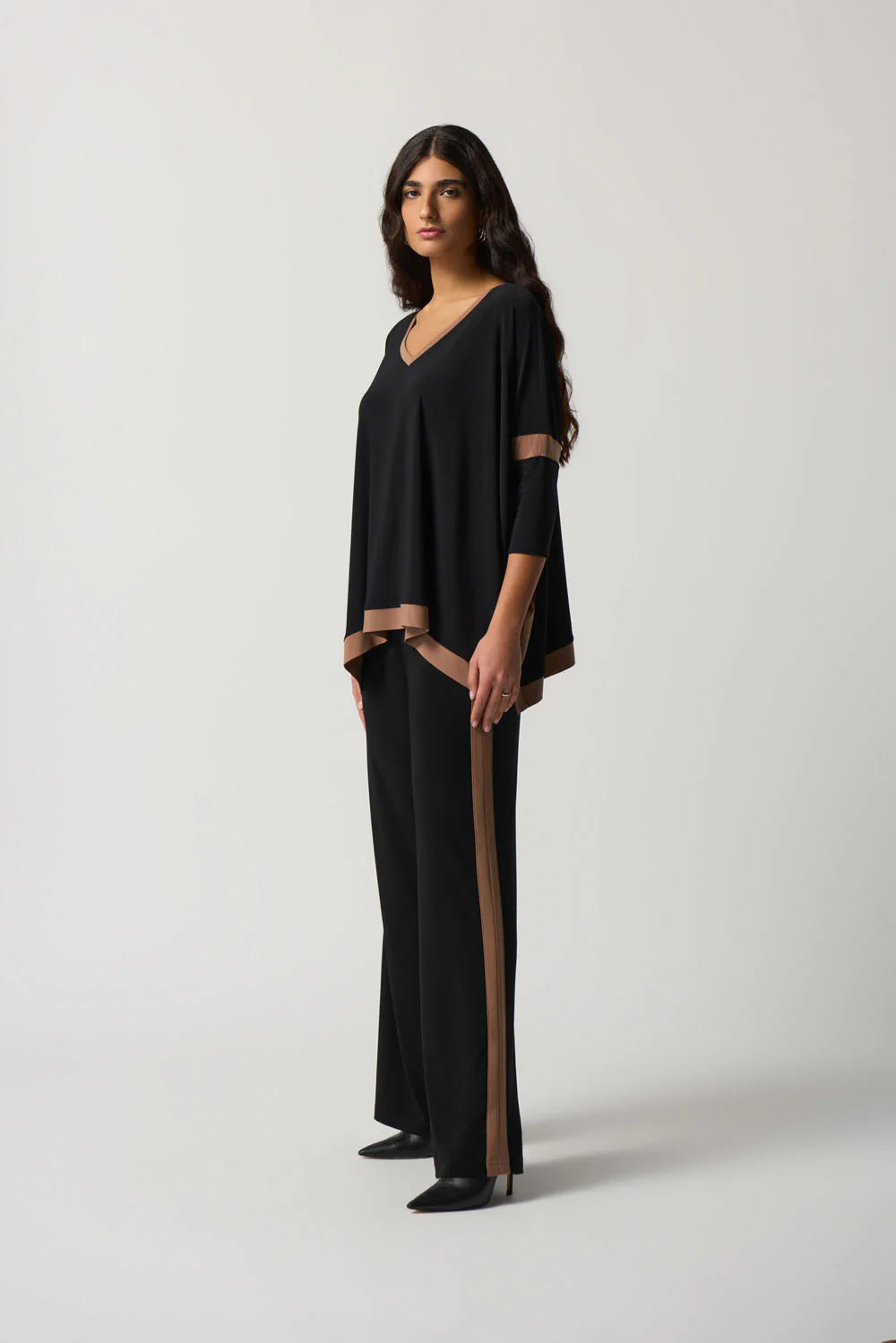 Joseph Ribkoff Colour-Block Wide-Leg Pants 233102