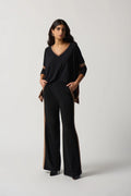 Joseph Ribkoff Colour-Block Wide-Leg Pants 233102