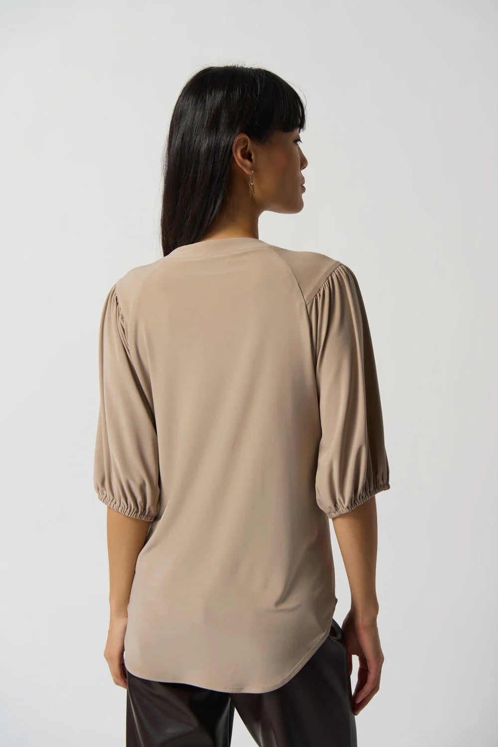 Joseph Ribkoff Chain Detail Puff Sleeve Top 233203