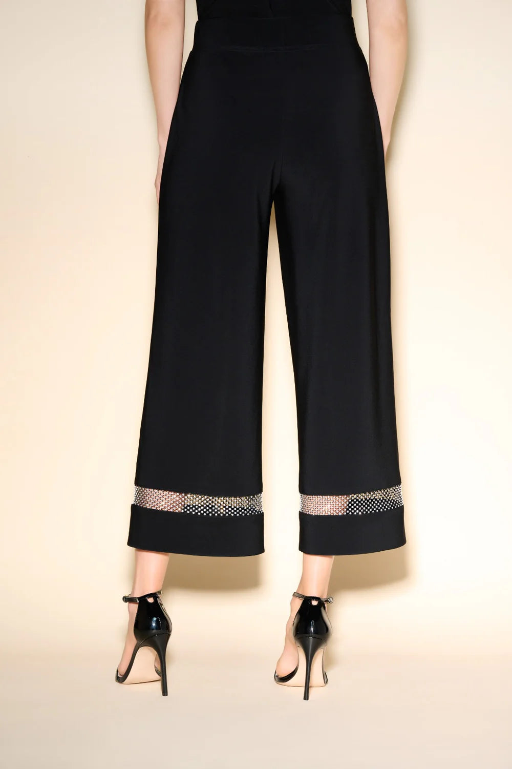 Joseph Ribkoff Rhinestone Net Culotte Pants 233749