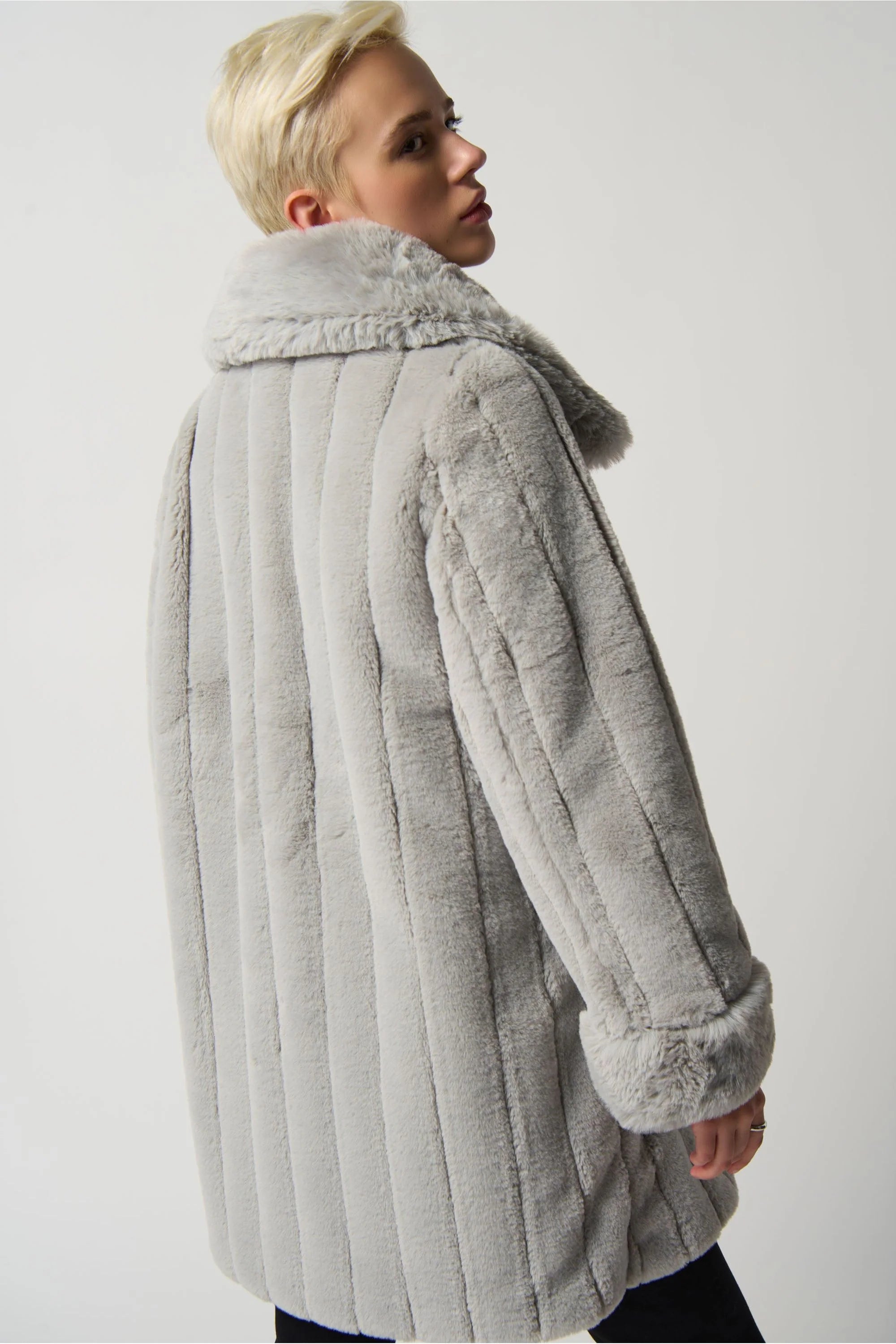 Joseph Ribkoff Faux Fur Reversible Puffer Coat 233900