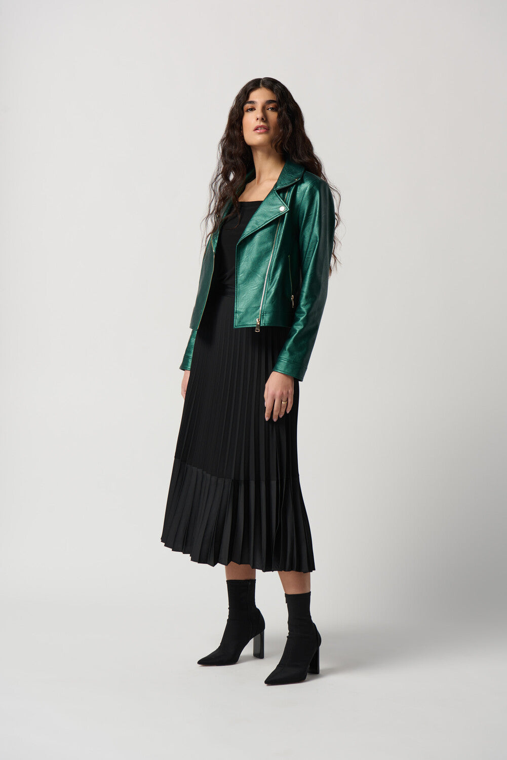 Joseph Ribkoff Pleated A-line Skirt 234068