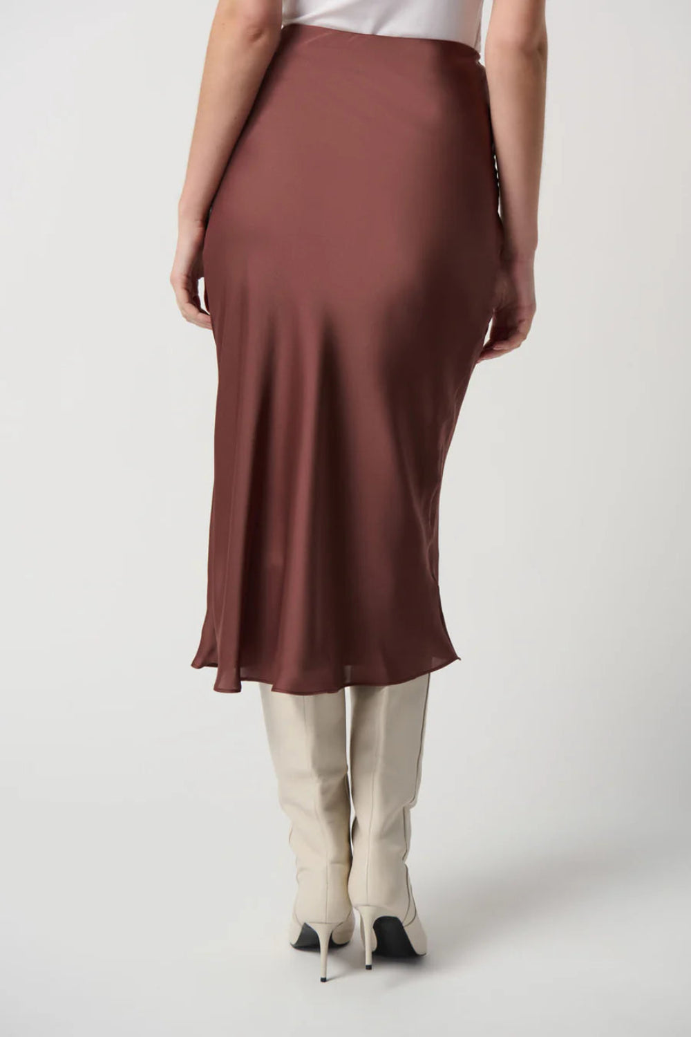 Joseph Ribkoff Satin Flared Skirt With Chiffon Lining 234109