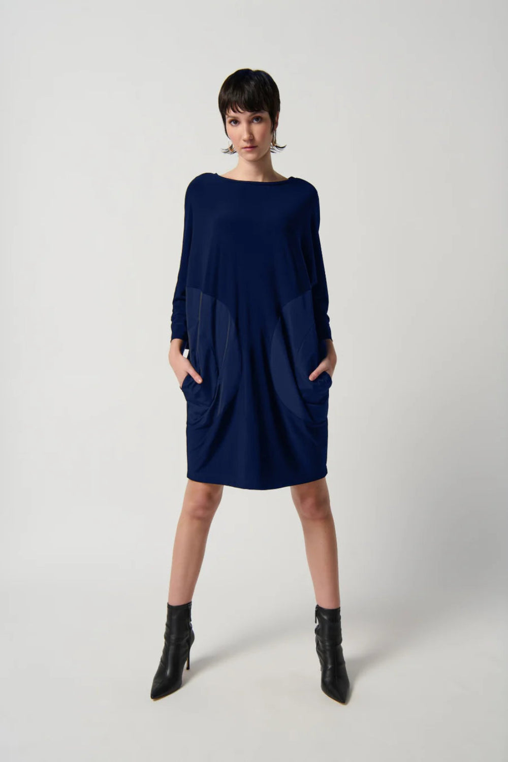 Joseph Ribkoff Midnight Blue Cocoon Dress Style 234159