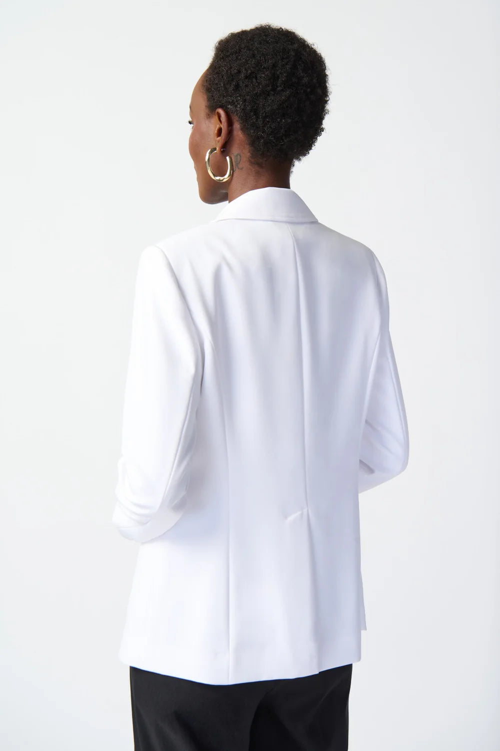 Joseph Ribkoff Vanilla Woven Blazer With Zippered Pockets 234929S24