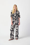 Joseph Ribkoff  Abstract Print Wide-Leg Pants Style 241097