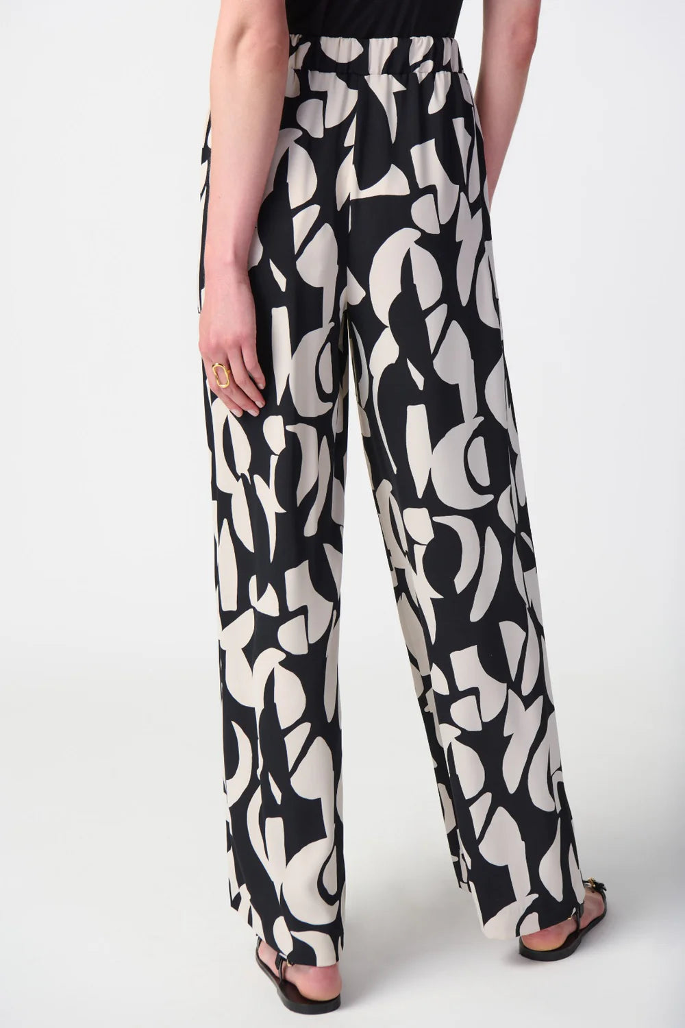 Joseph Ribkoff  Abstract Print Wide-Leg Pants Style 241097