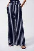 Joseph Ribkoff Striped Silky Knit Wide-Leg Pants 241135