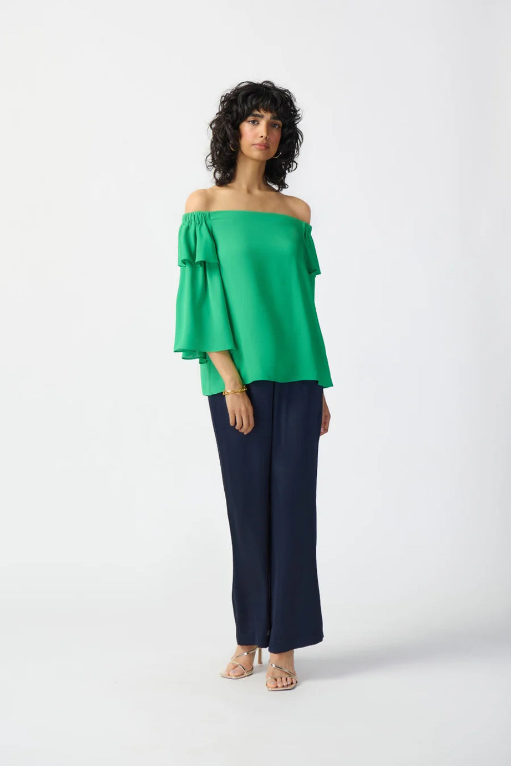 Joseph Ribkoff Off-shoulder Pullover With Flare Sleeves Top 241305