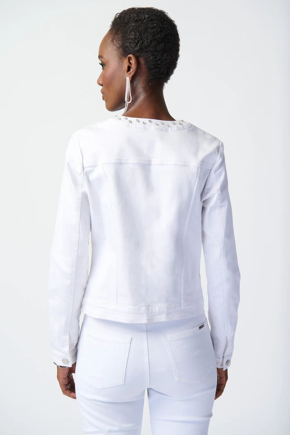 Joseph Ribkoff Denim Jacket with Embellished Pockets 241912