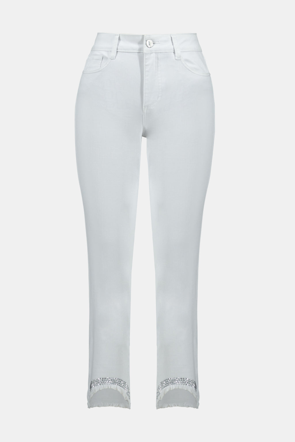 Joseph Ribkoff Cropped Jeans with Frayed Hem 241921