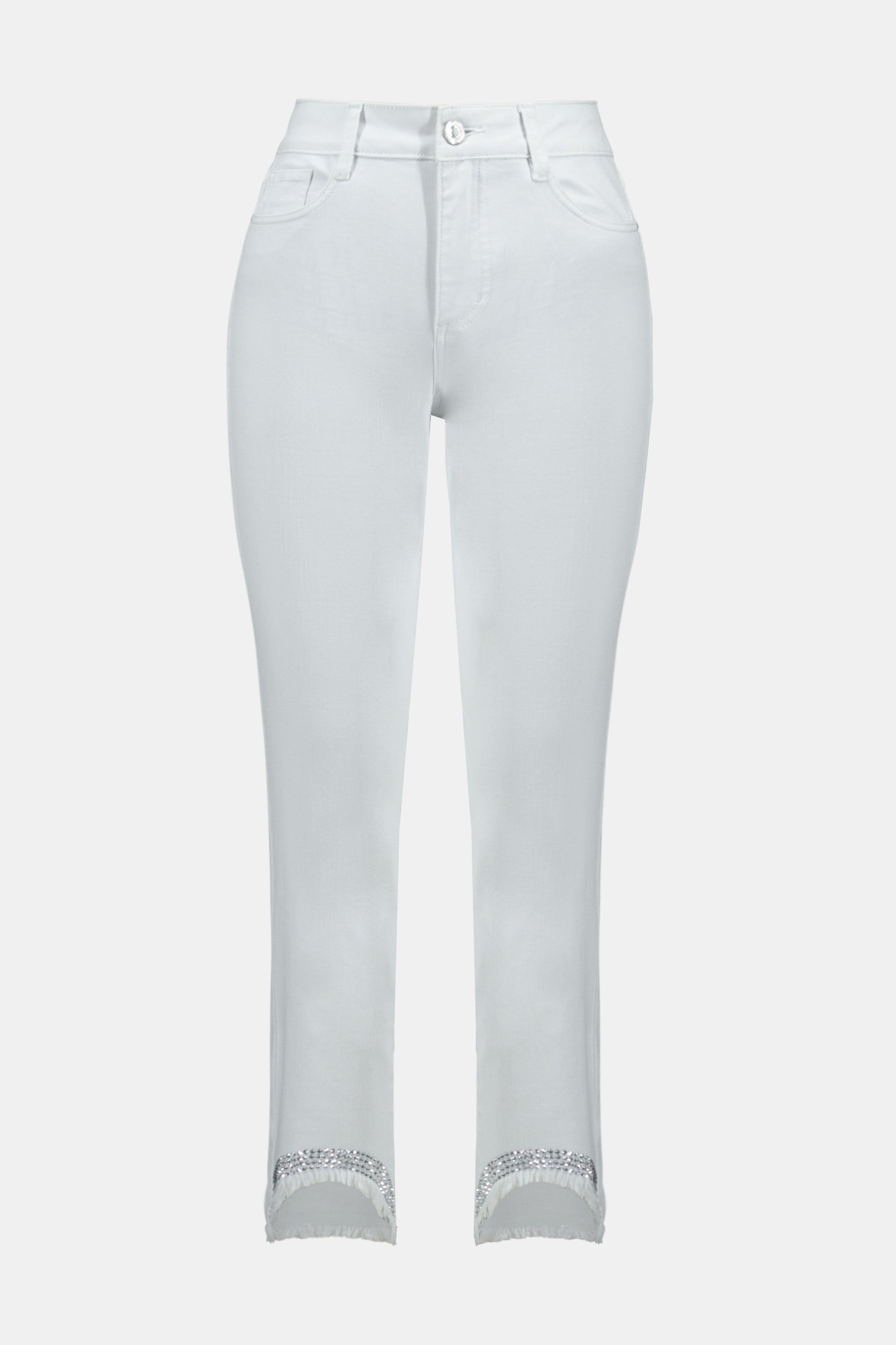 Joseph Ribkoff Cropped Jeans with Frayed Hem 241921
