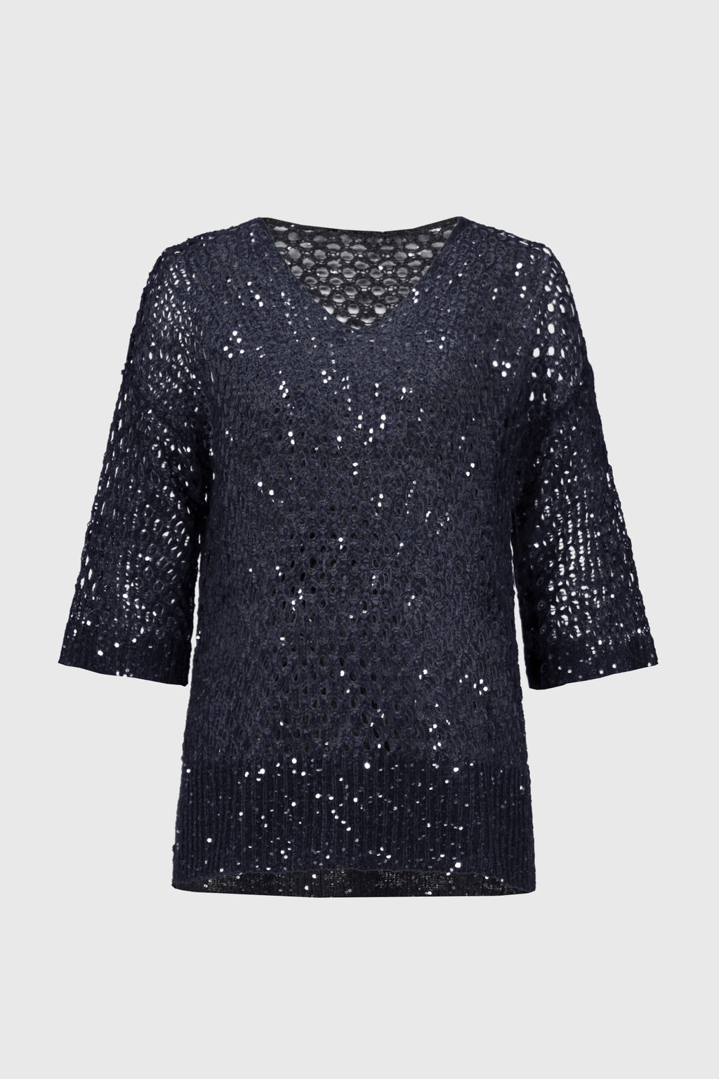 Joseph Ribkoff Open Stitch Sweater with Sequins 241922S25
