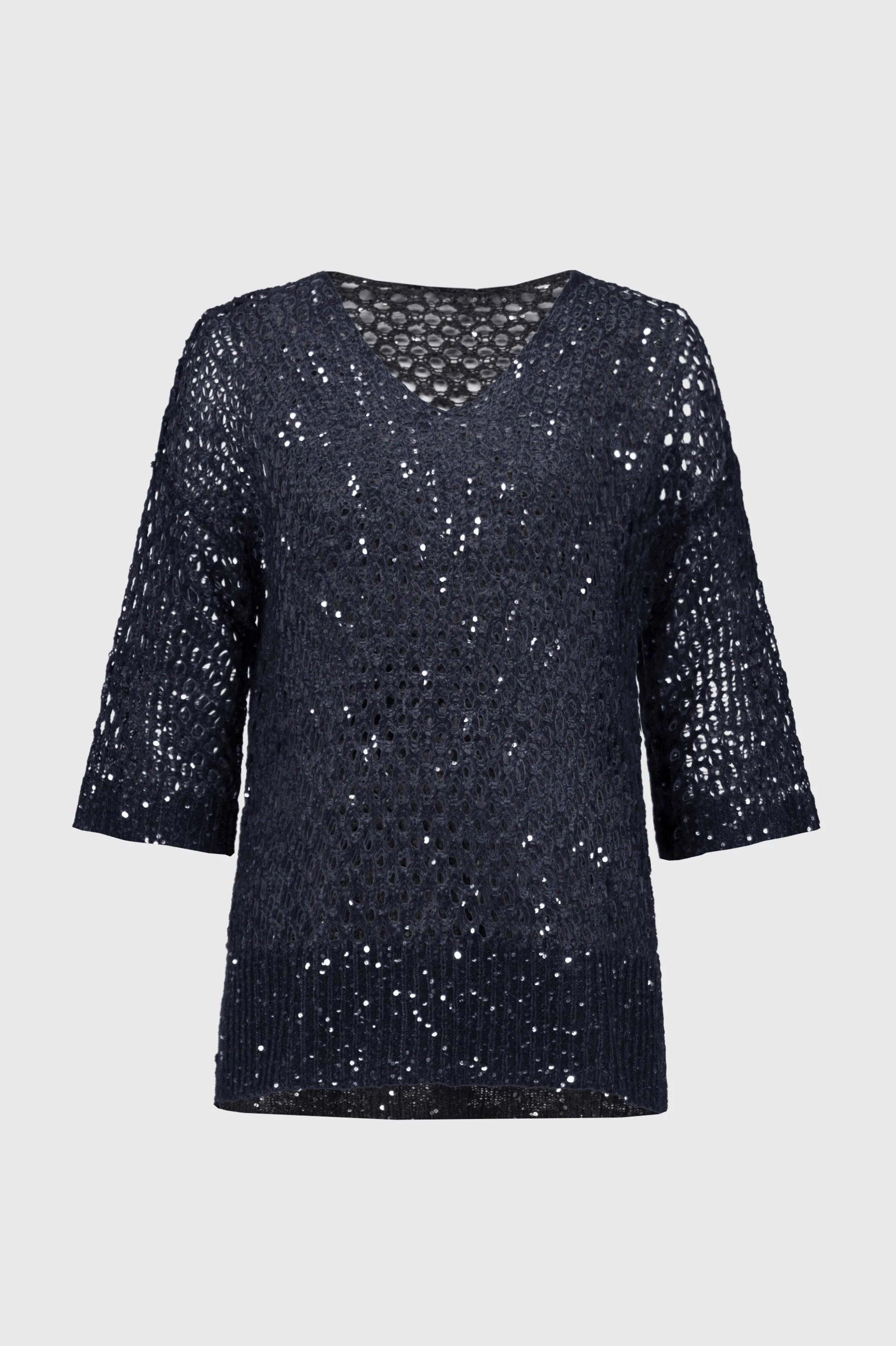 Joseph Ribkoff Open Stitch Sweater with Sequins 241922S25