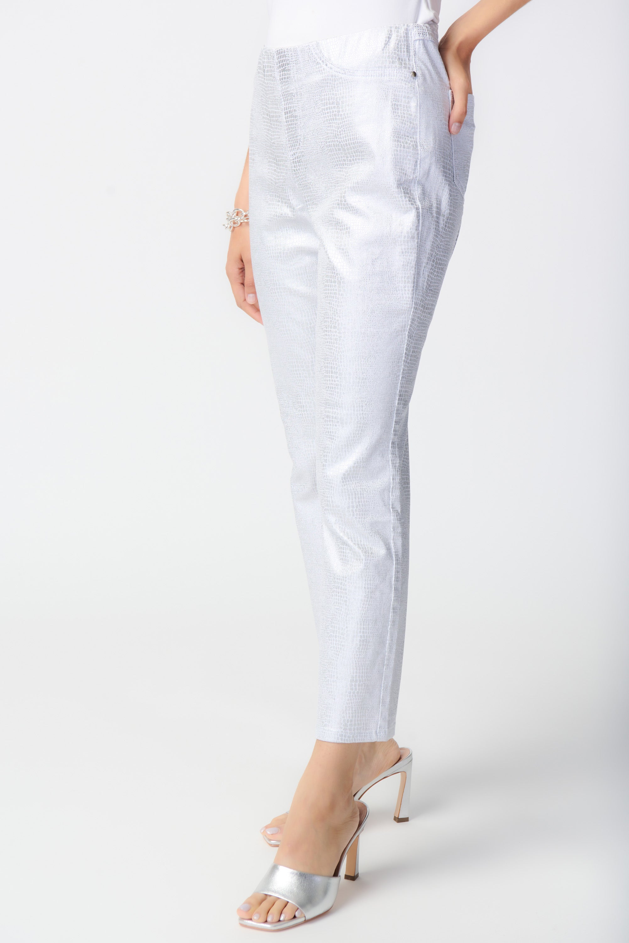Joseph Ribkoff  Metallic Animal Print Pull-On Jeans 241932