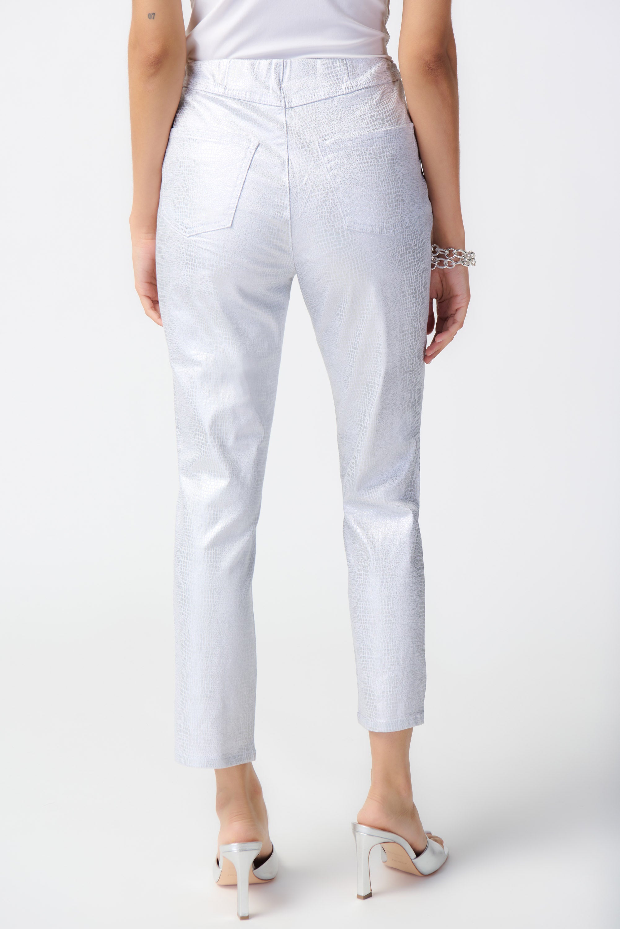 Joseph Ribkoff  Metallic Animal Print Pull-On Jeans 241932
