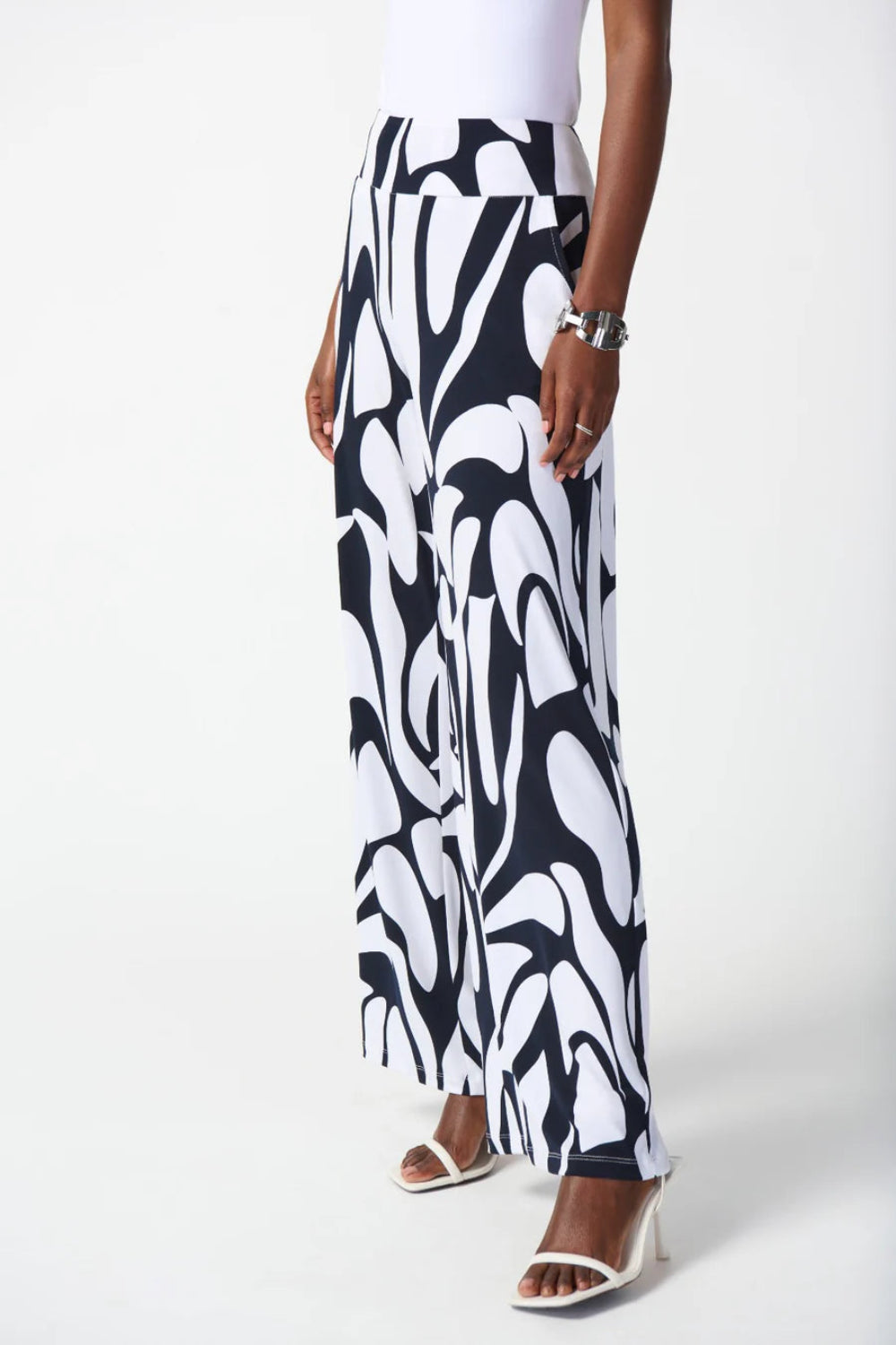 Joseph Ribkoff Abstract Print Wide Leg 242103