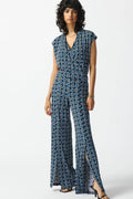 Joseph Ribkoff Black/Multi Geometric Print Wide-Leg Pants 242143