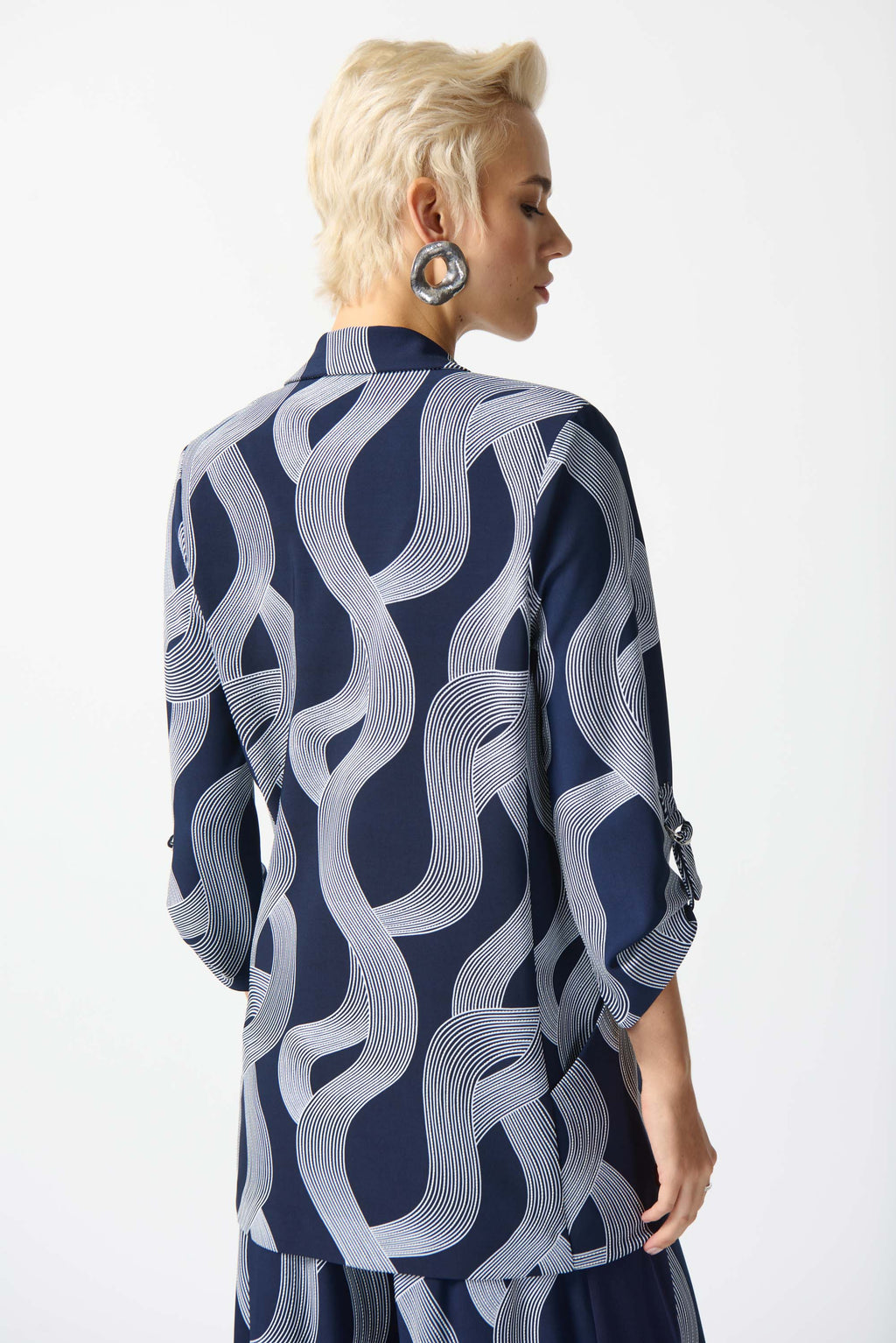 Joseph Ribkoff Abstract Print Longline Blazer 242198