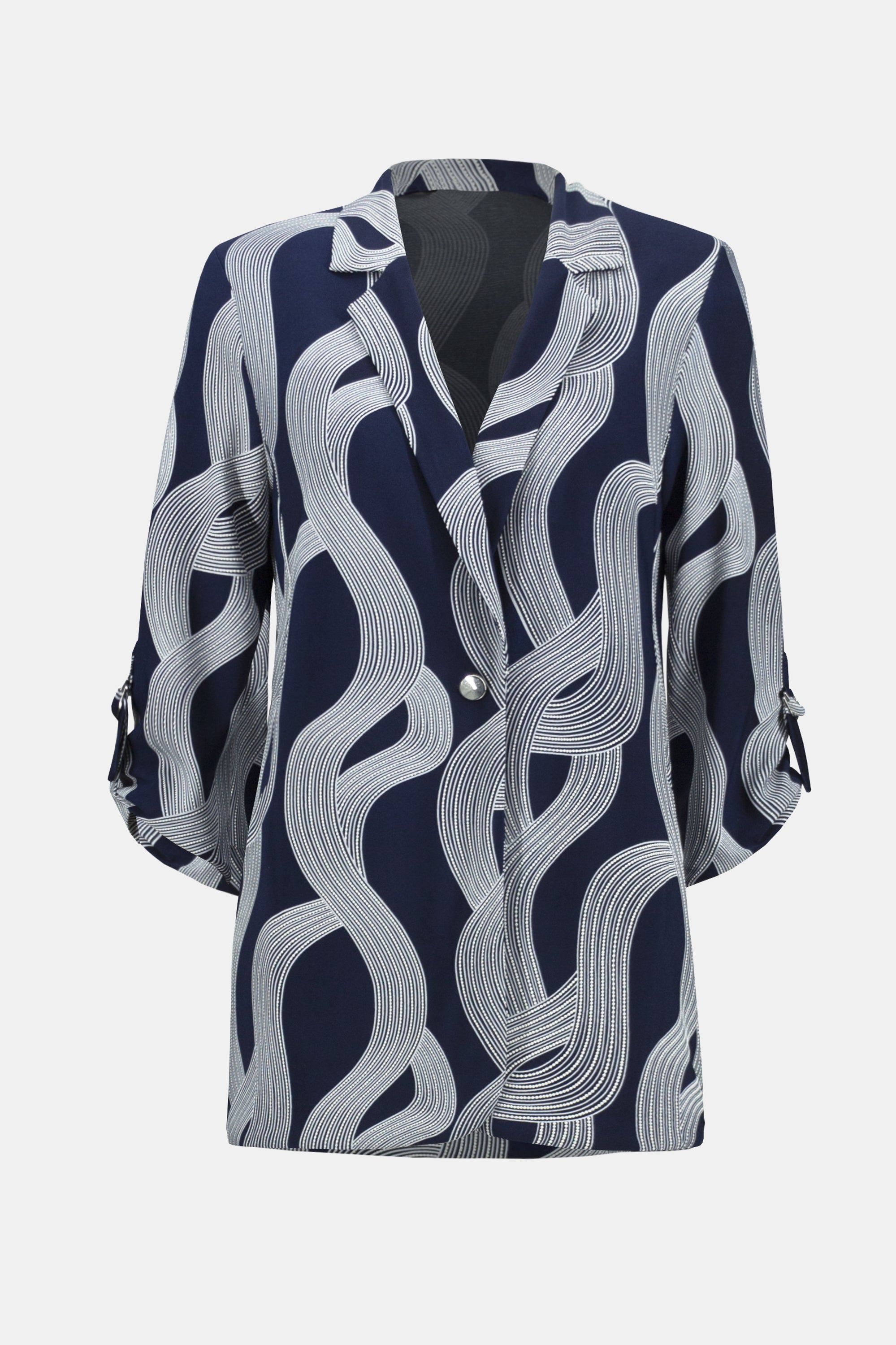 Joseph Ribkoff Abstract Print Longline Blazer 242198