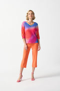 Joseph Ribkoff Tie-dye Perforated Pullover 242904