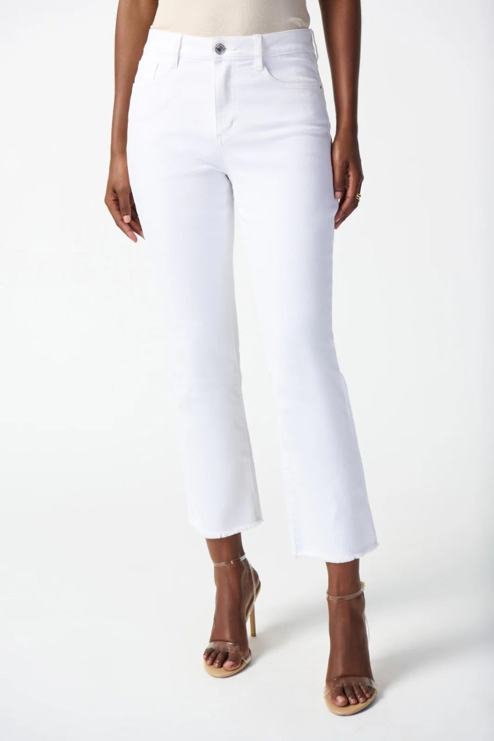 Joseph Ribkoff Frayed Edge Cropped Jeans 242925