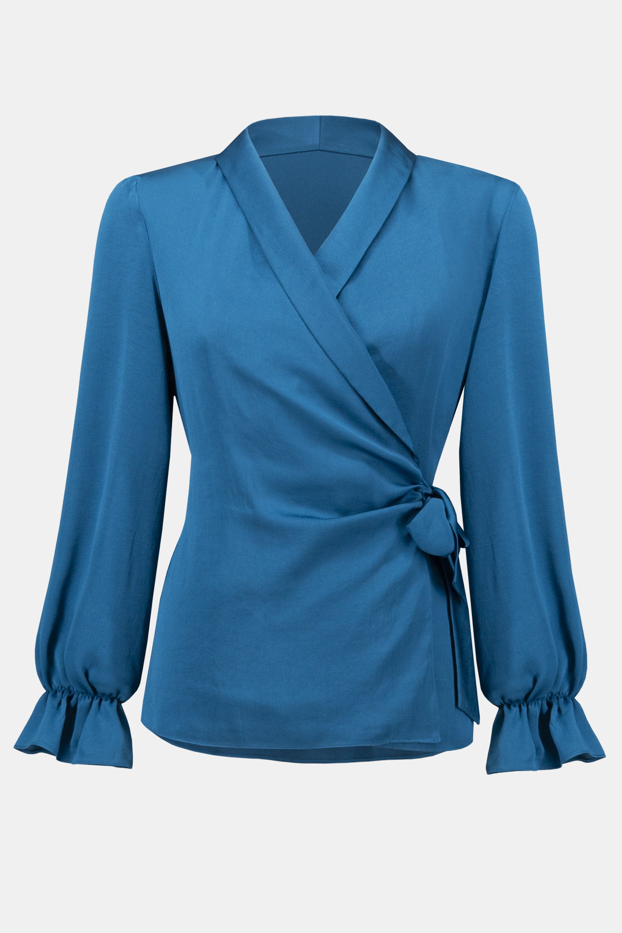 Joseph Ribkoff Ruffled Wrap Blouse 243086