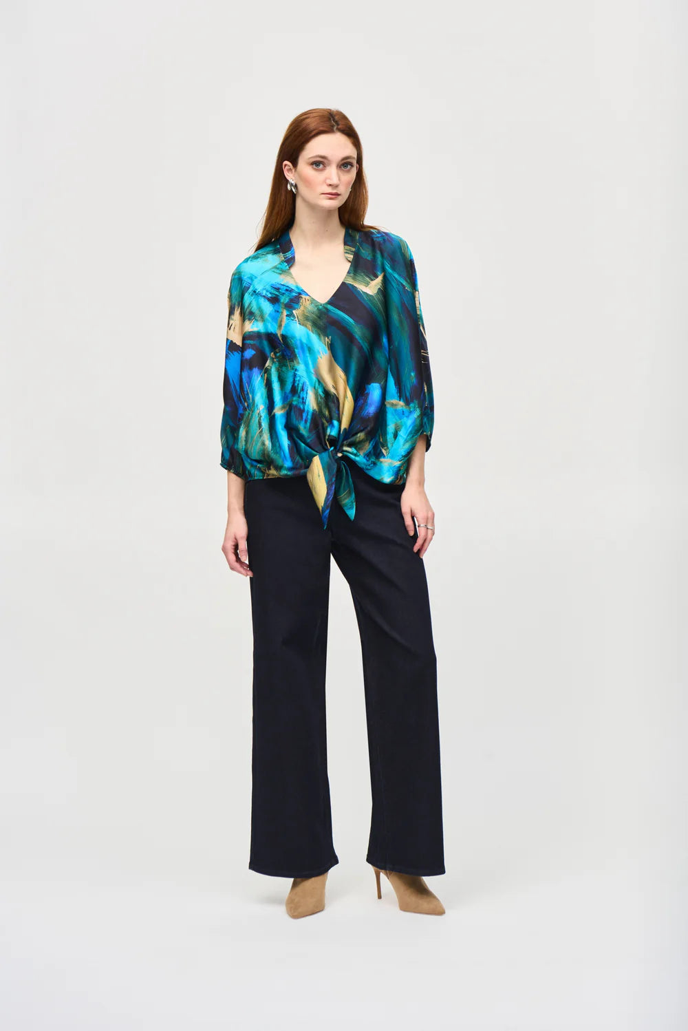 Joseph Ribkoff Abstract Print Cocoon Top 243102