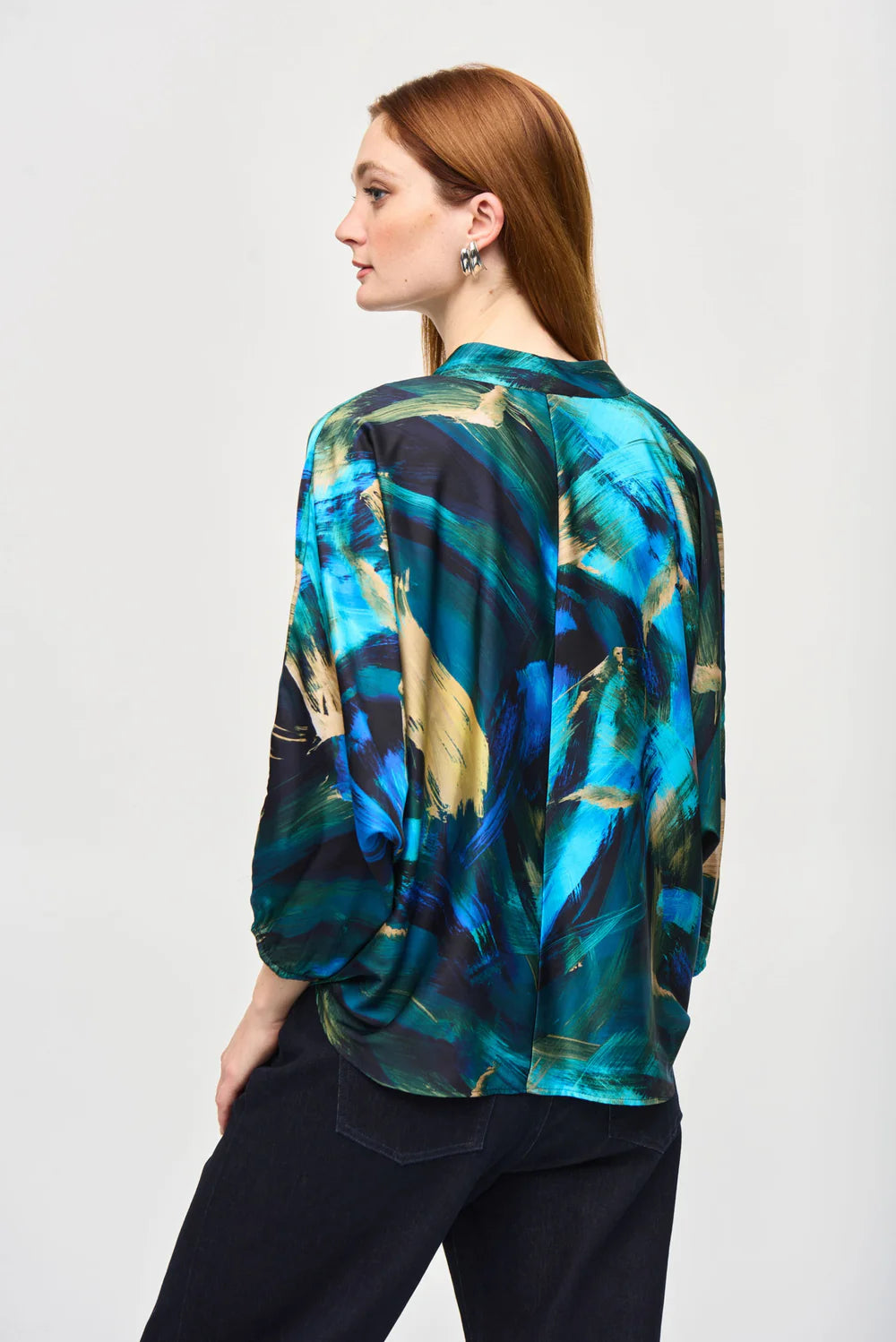 Joseph Ribkoff Abstract Print Cocoon Top 243102