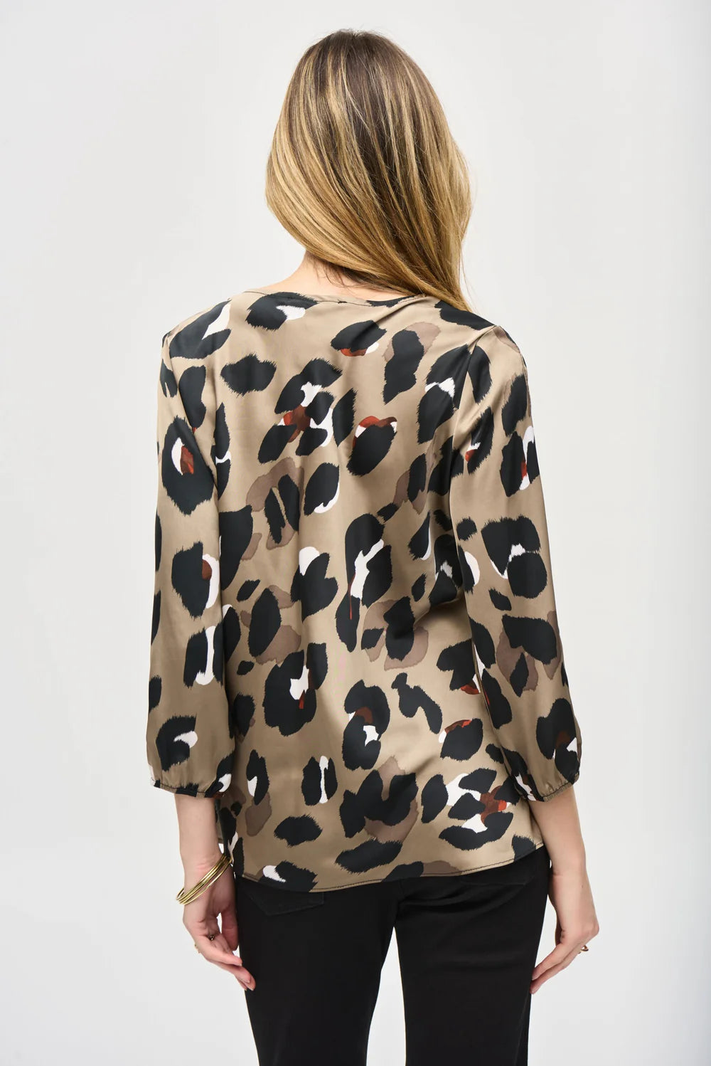 Joseph Ribkoff Satin Animal Print Top 243108