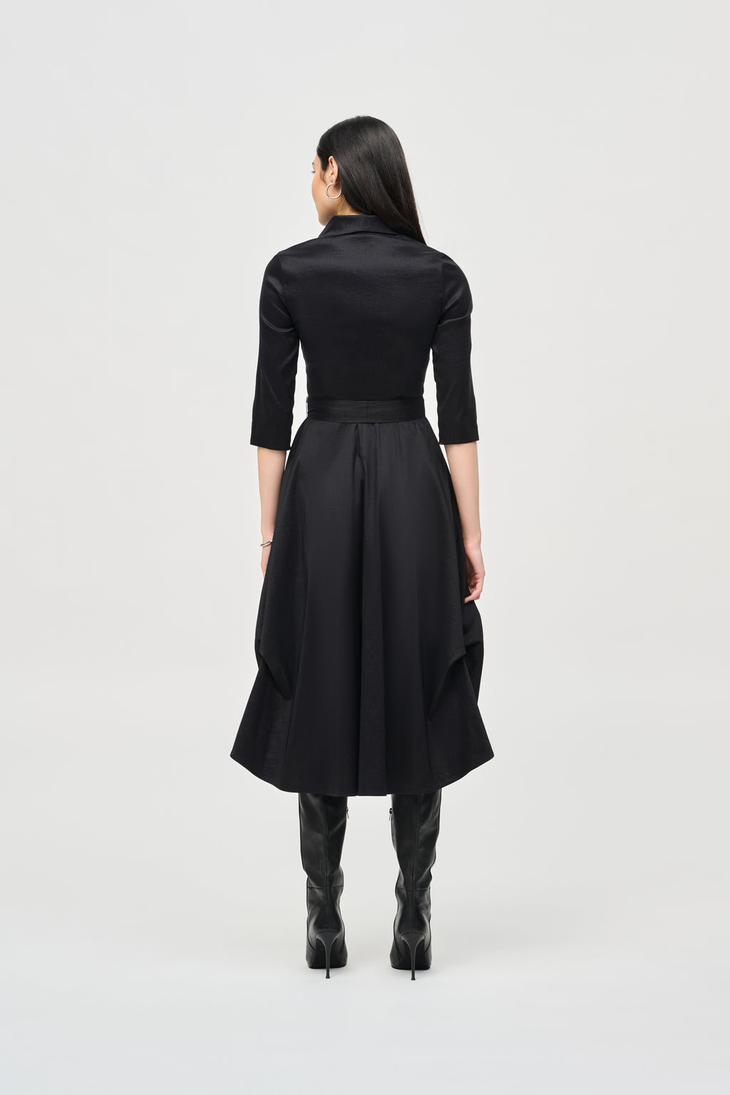 Joseph Ribkoff Cutaway Midi Ruffle Dress 243200