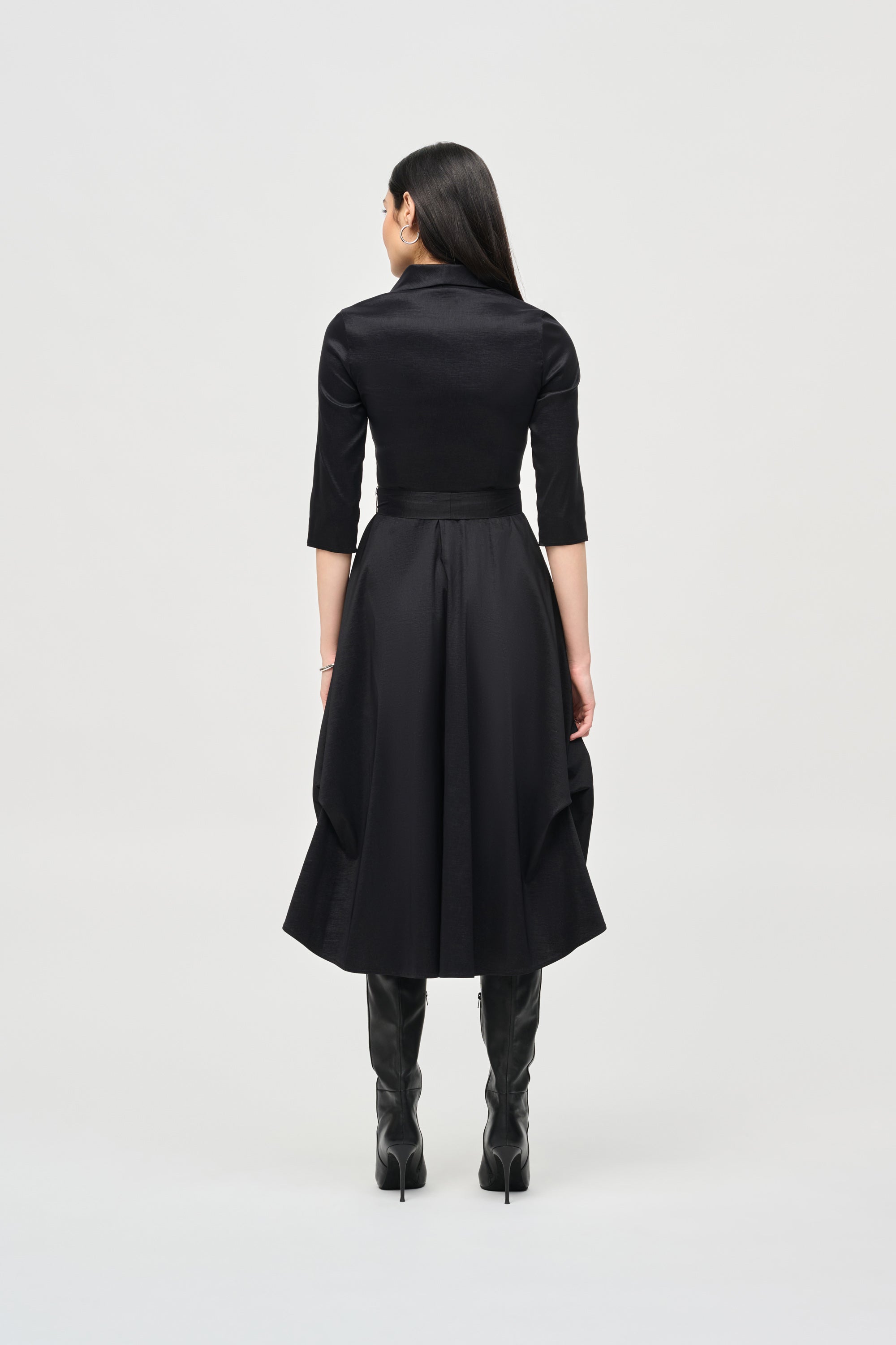 Joseph Ribkoff Cutaway Midi Ruffle Dress 243200